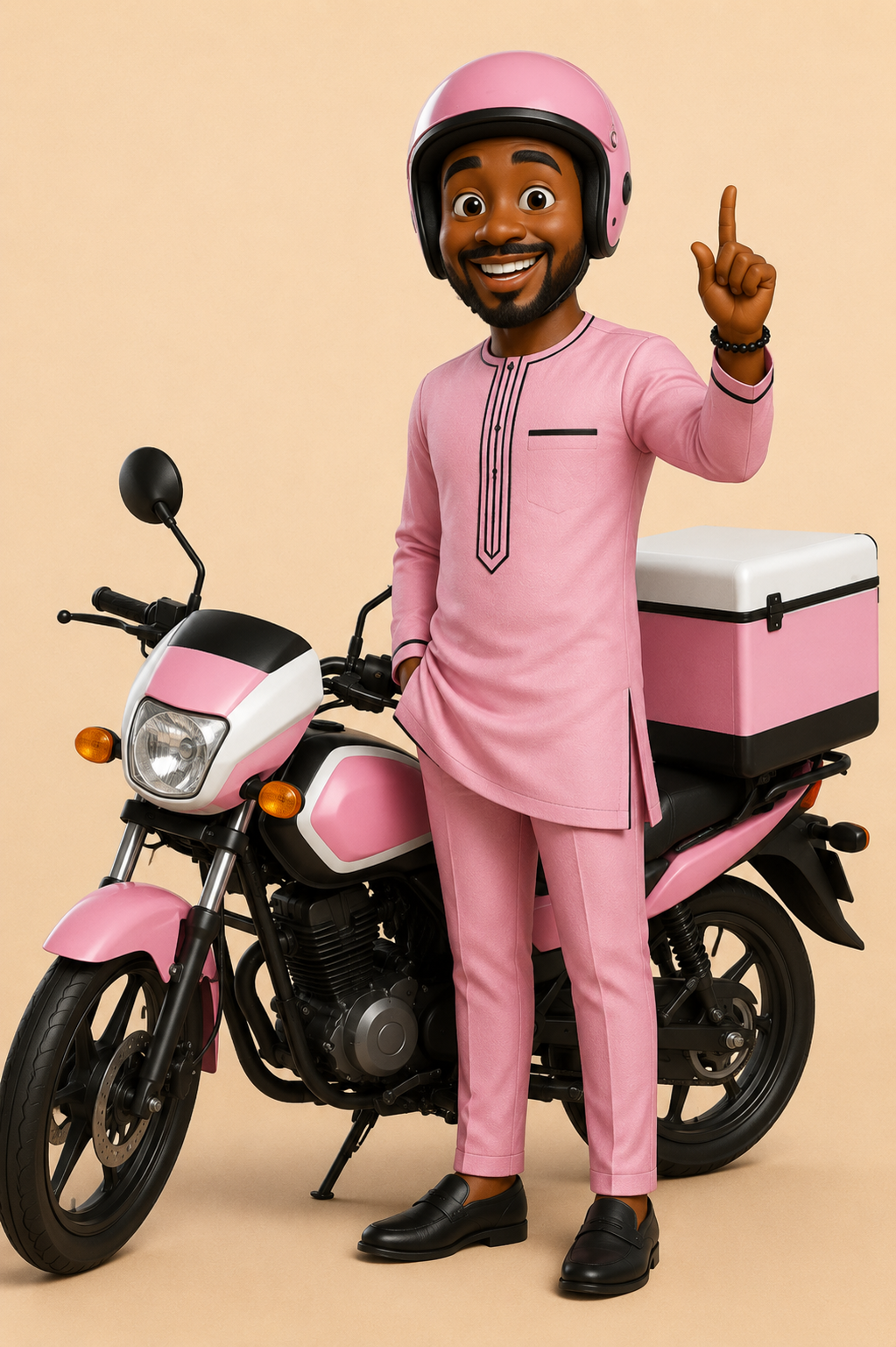Kwesi Rider — KashePay KasheXpress & Tracked Delivery character